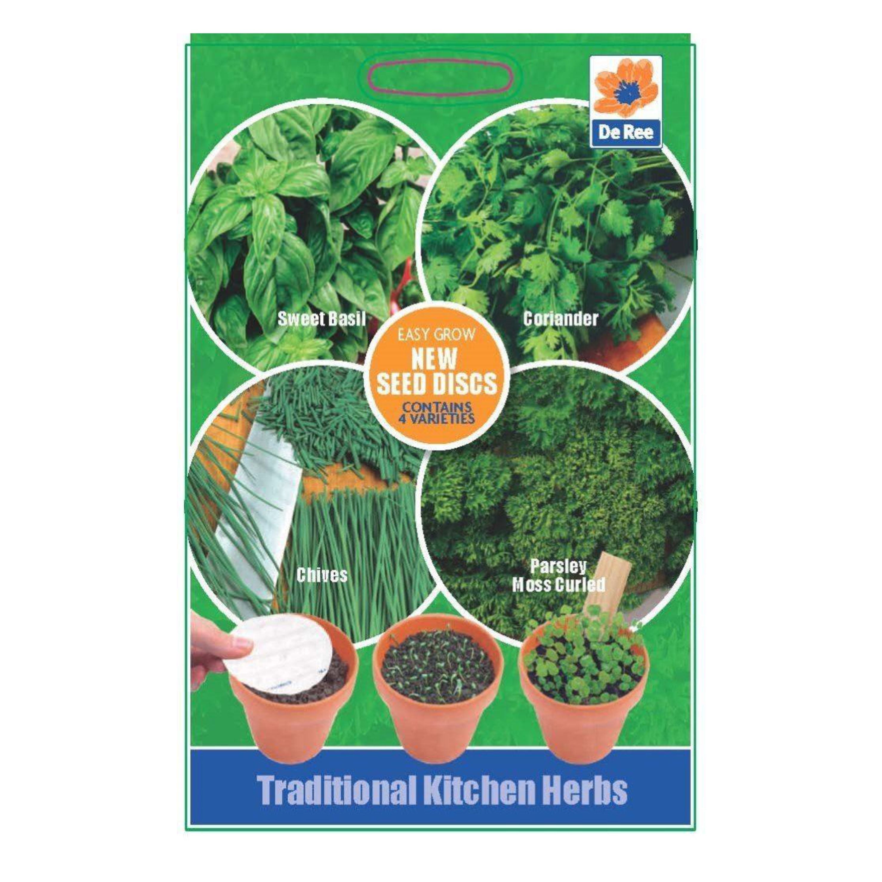 Traditional Kitchen Herb Seeds Sweet Basil Chives Corinder Parsley